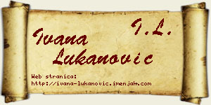 Ivana Lukanović vizit kartica